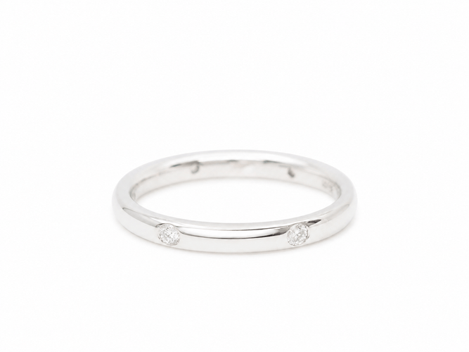 51 Pomellato Lucciole - Alliance en or blanc et diamants 58 Facettes 33825