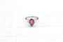 Bague 53 Bague tourmaline poire et diamants baguette en or blanc 18k 58 Facettes 23351