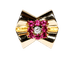 Bague 53 Bague « Tank Nœud » 1940 en or rose et blanc 750, rubis Verneuil et diamant 58 Facettes A12238