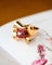Bague 53 Bague « Tank Nœud » 1940 en or rose et blanc 750, rubis Verneuil et diamant 58 Facettes A12238