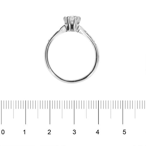 Bague 52 Bague solitaire - Diamant 0,50 ct en or blanc 18 ct 58 Facettes 19941