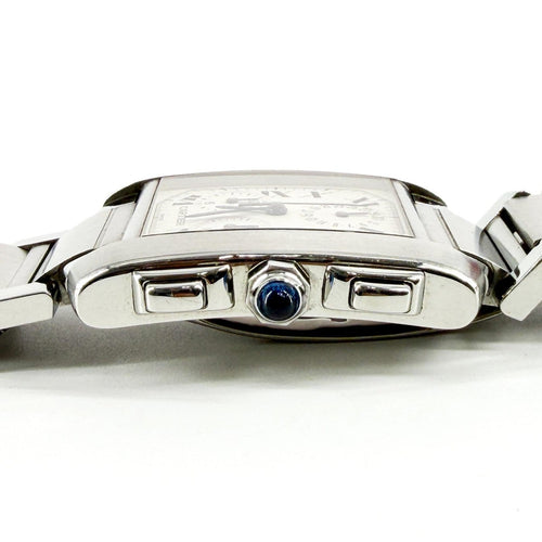 Cartier Tank Française - Montre Chronoflex en acier 58 Facettes wobnrl3kji