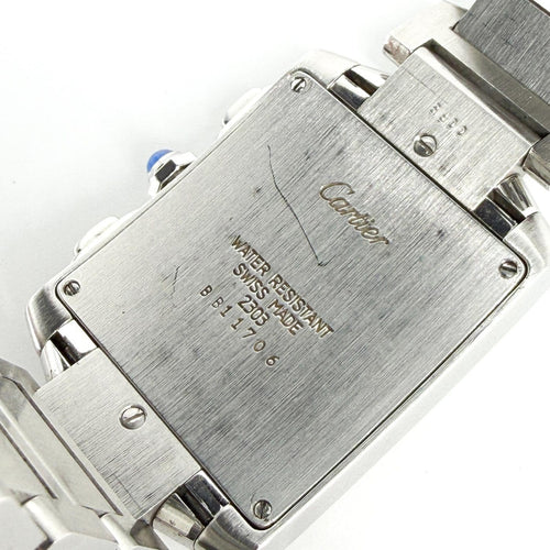 Cartier Tank Française - Montre Chronoflex en acier 58 Facettes wobnrl3kji