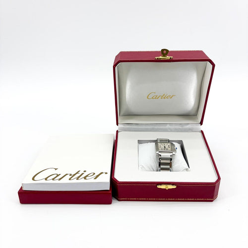 Cartier Tank Française - Montre Chronoflex en acier 58 Facettes wobnrl3kji