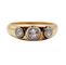 57 Bague jonc antique en or 18k et platine, diamants 58 Facettes A07684
