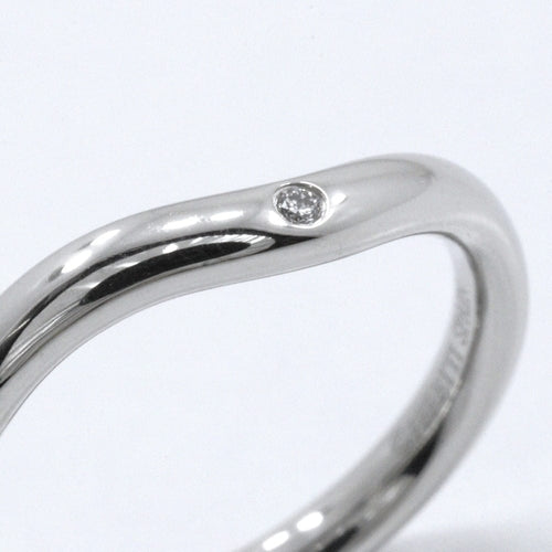 45 Tiffany & Co. Elsa Peretti - Alliance courbe en platine et diamants 58 Facettes x66qw7prb9