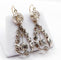 Dormeuses victoriennes - Boucles d'oreilles en or 18k, argent et diamants 58 Facettes A07687