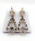 Dormeuses victoriennes - Boucles d'oreilles en or 18k, argent et diamants 58 Facettes A07687