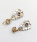 Dormeuses victoriennes - Boucles d'oreilles en or 18k, argent et diamants 58 Facettes A07687
