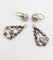 Dormeuses victoriennes - Boucles d'oreilles en or 18k, argent et diamants 58 Facettes A07687