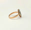 56 Bague marquise en or rose, platine et diamants 58 Facettes Marq.2344
