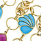 Collier Gobbi - Collier sautoir en or jaune 18 ct émail bleu et rose 58 Facettes 26094