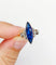 53 Bague marquise Art déco en or 18k, platine, spinelle synthétique et diamants 58 Facettes A07690