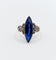53 Bague marquise Art déco en or 18k, platine, spinelle synthétique et diamants 58 Facettes A07690