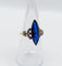 53 Bague marquise Art déco en or 18k, platine, spinelle synthétique et diamants 58 Facettes A07690
