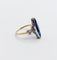 53 Bague marquise Art déco en or 18k, platine, spinelle synthétique et diamants 58 Facettes A07690