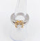 Bague 51 Bague jonc dôme vintage en or blanc 18k et diamant coussin 58 Facettes A07725