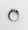 Bague 51 Bague jonc dôme vintage en or blanc 18k et diamant coussin 58 Facettes A07725