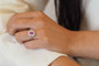 Bague 52 Bague saphir rose de Ceylan et diamants en or blanc 18k 58 Facettes 25429 25445