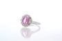Bague 52 Bague saphir rose de Ceylan et diamants en or blanc 18k 58 Facettes 25429 25445