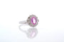 Bague 52 Bague saphir rose de Ceylan et diamants en or blanc 18k 58 Facettes 25429 25445