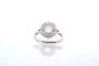 Bague 52 Bague saphir rose de Ceylan et diamants en or blanc 18k 58 Facettes 25429 25445