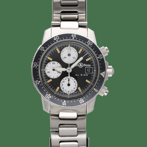 Bell & Ross by Sinn - Montre Panda chronographe automatique en acier 58 Facettes FB11899