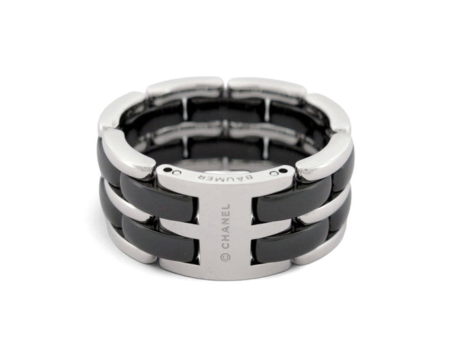 69 bague CHANEL ultra gm j2641 t69 ceramique noire & or blanc 18k 58 Facettes 276574