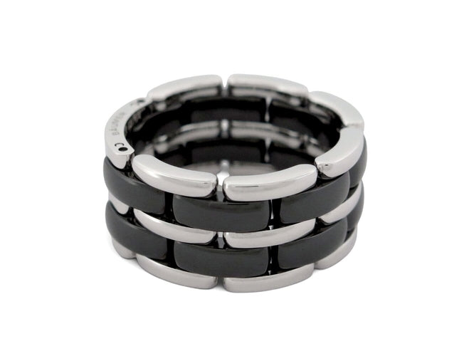 69 bague CHANEL ultra gm j2641 t69 ceramique noire & or blanc 18k 58 Facettes 276574