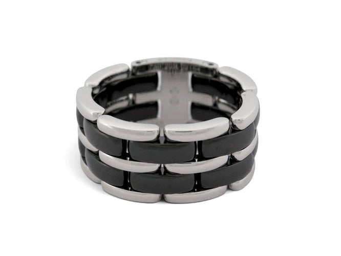 69 bague CHANEL ultra gm j2641 t69 ceramique noire & or blanc 18k 58 Facettes 276574