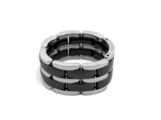 69 bague CHANEL ultra gm j2641 t69 ceramique noire & or blanc 18k 58 Facettes 276574