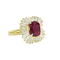 53 Bague en or jaune avec rubis de Thaïlande et diamants 58 Facettes OC-61600021