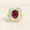 53 Bague en or jaune avec rubis de Thaïlande et diamants 58 Facettes OC-61600021