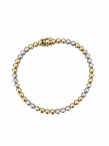 Bracelet en or jaune et or blanc 18K et diamants 58 Facettes 280