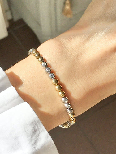 Bracelet en or jaune et or blanc 18K et diamants 58 Facettes 280