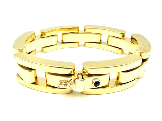 Tank - Bracelet en or jaune 18K et saphir 58 Facettes VINTAGE BRA DV