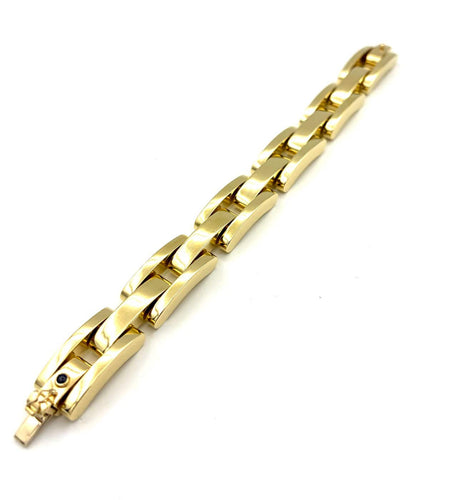 Tank - Bracelet en or jaune 18K et saphir 58 Facettes VINTAGE BRA DV