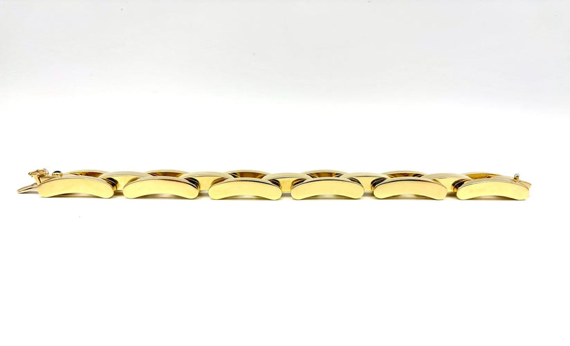 Tank - Bracelet en or jaune 18K et saphir 58 Facettes VINTAGE BRA DV