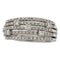57 Bague bandeau en or blanc et diamants 58 Facettes G4012