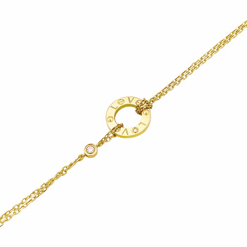 Bracelet Cartier Love - Bracelet en or rose et diamants 58 Facettes 35978