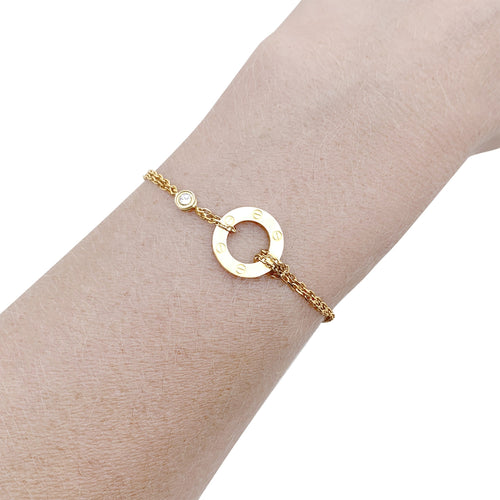 Bracelet Cartier Love - Bracelet en or rose et diamants 58 Facettes 35978