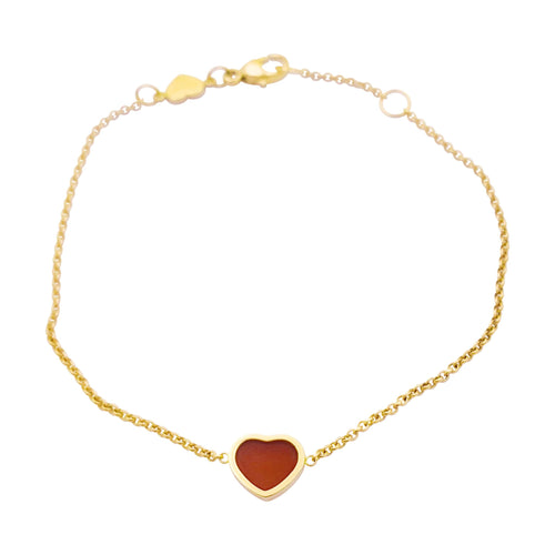 Bracelet Chopard My Happy Heart - Bracelet en or rose et cornaline 58 Facettes 35965
