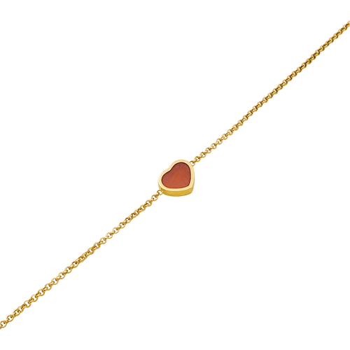 Bracelet Chopard My Happy Heart - Bracelet en or rose et cornaline 58 Facettes 35965