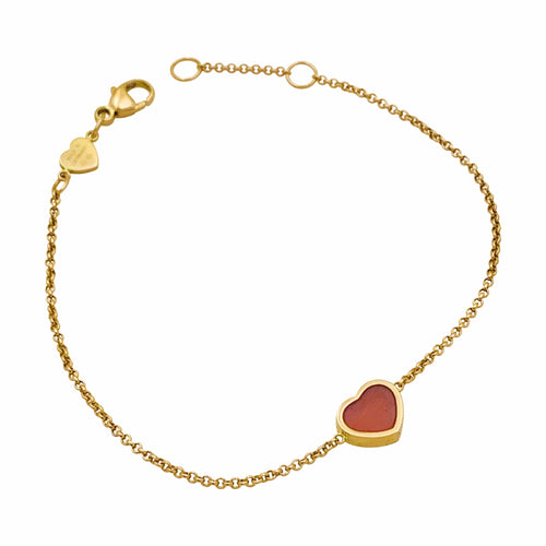 Bracelet Chopard My Happy Heart - Bracelet en or rose et cornaline 58 Facettes 35965