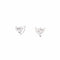 Boucles d'oreilles Boucles d'oreilles puces en or blanc et diamants cœur 58 Facettes 35970