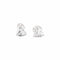 Boucles d'oreilles Boucles d'oreilles puces en or blanc et diamants cœur 58 Facettes 35970