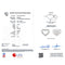 Boucles d'oreilles Boucles d'oreilles puces en or blanc et diamants cœur 58 Facettes 35970