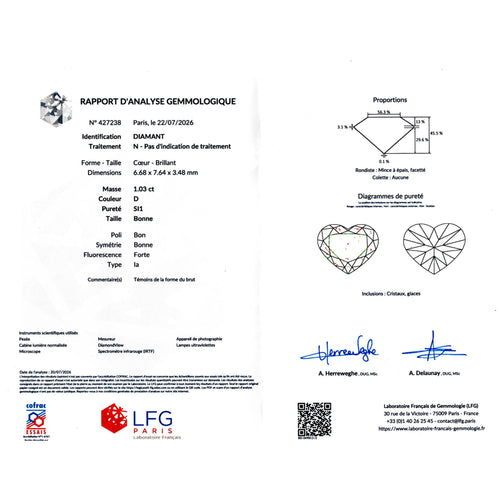 Boucles d'oreilles Boucles d'oreilles puces en or blanc et diamants cœur 58 Facettes 35970