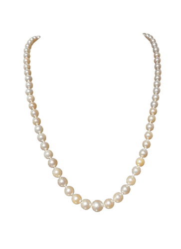 Collier en chute 71 perles de culture, fermoir en or 18K diamant 58 Facettes 936