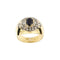 Bague 58 Bague en or jaune 18 ct avec saphir et diamants 58 Facettes 29997